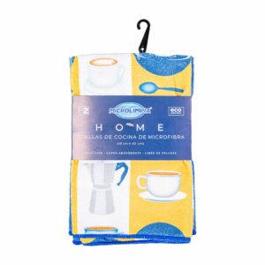 Set Paños De Cocina Londres Tazas MICROLIMPIA 2 Piezas
