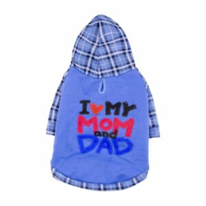 Ropa Para Perros Diseño I Love Mom & Dad Hoodie THE PET FACTORY Talla Extra Pequeño