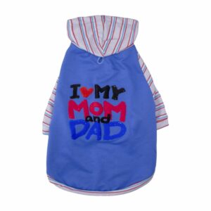 Ropa Para Perros Diseño I Love Mom & Dad Hoodie THE PET FACTORY Talla Grande