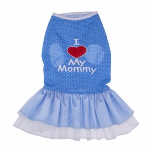 Ropa Para Mascotas Vestido Diseño I Love My Mommy THE PET FACTORY Talla Grande