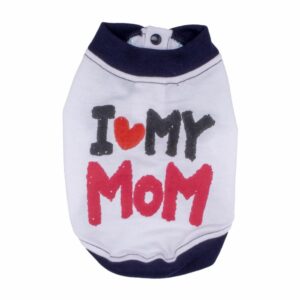 Ropa Para Perros Chompa Rayita Diseño I Love Mom THE PET FACTORY Talla Pequeño