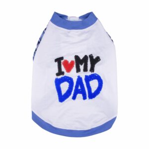 Ropa Para Perros Chompa Rayita Diseño I Love Dad THE PET FACTORY Talla Pequeño