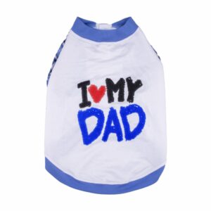 Ropa Para Perros Chompa Rayita Diseño I Love Dad THE PET FACTORY Talla Mediano
