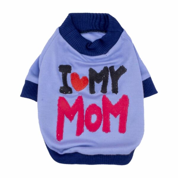 Ropa Para Perros Camiseta Diseño I Love My Mom THE PET FACTORY Talla Extra Extra Pequeño - Imagen 2