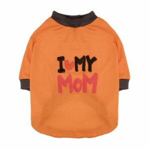 Ropa Para Mascotas Camiseta Diseño I Love My Mom THE PET FACTORY Talla Mediano