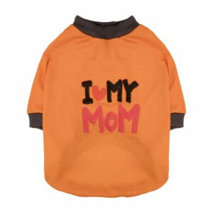 Ropa Para Mascotas Camiseta Diseño I Love My Mom THE PET FACTORY Talla Mediano