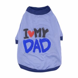 Ropa Para Perros Camiseta Diseño I Love My Dad THE PET FACTORY Talla Mediano