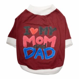 Ropa Para Perros Camiseta Diseño I Love Mom & Dad THE PET FACTORY Talla Pequeño
