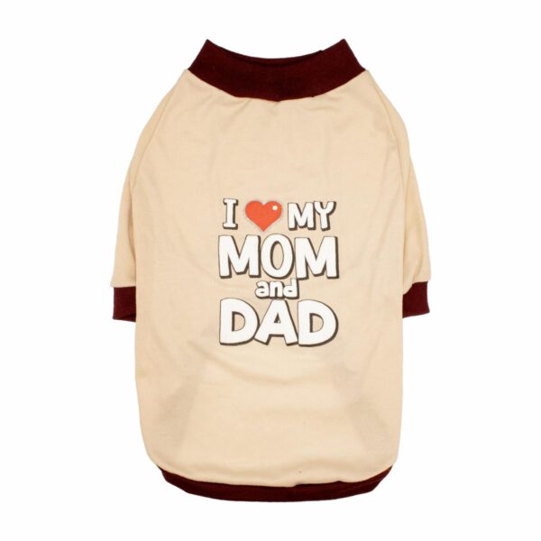 Ropa Para Perros Camiseta Diseño I Love Mom & Dad THE PET FACTORY Talla Grande
