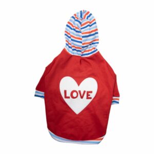 Ropa Para Perros Hoodie Diseño Love THE PET FACTORY Talla Mediano
