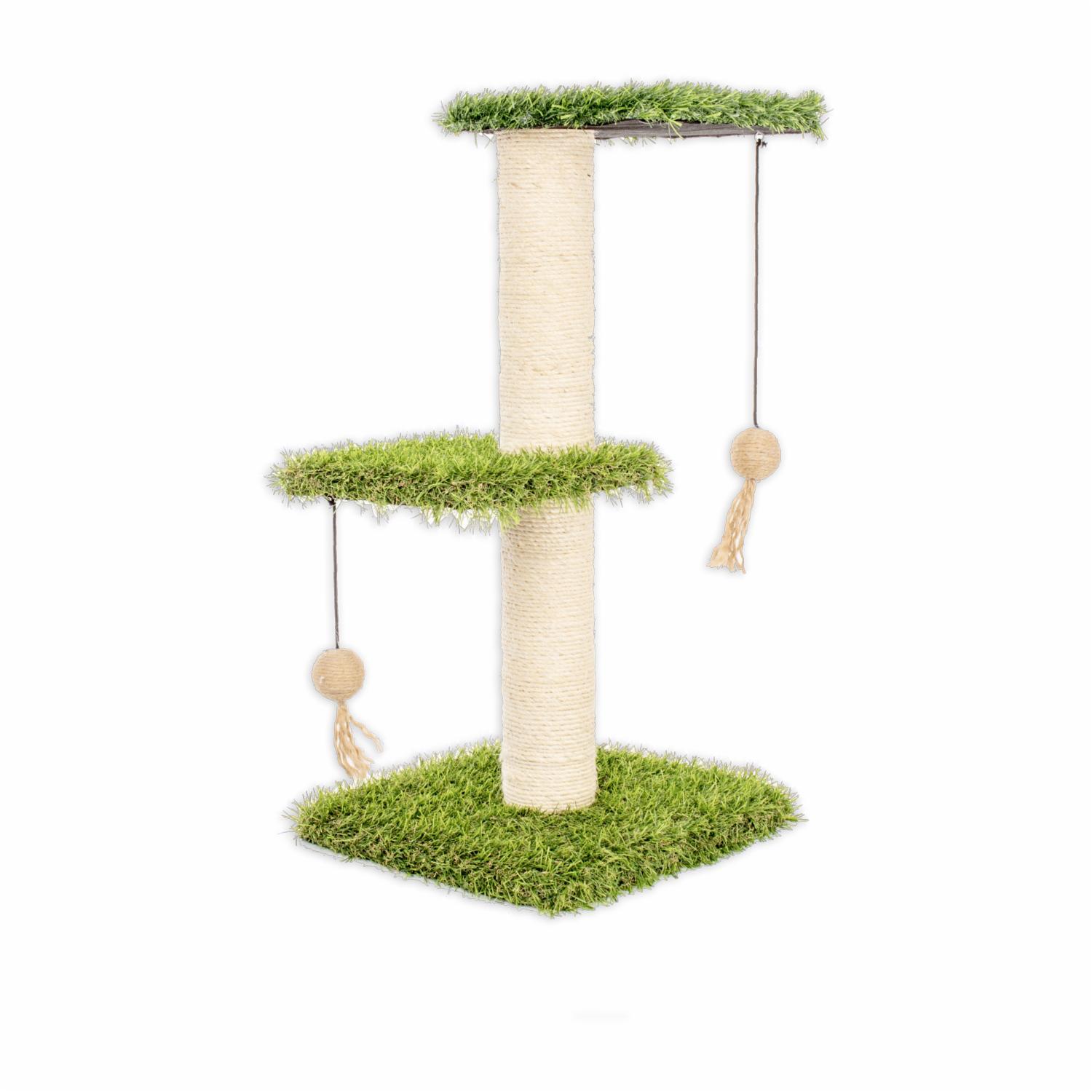 Rascador Para Gato Triple De Césped THE PET FACTORY Unidad - Imagen 2