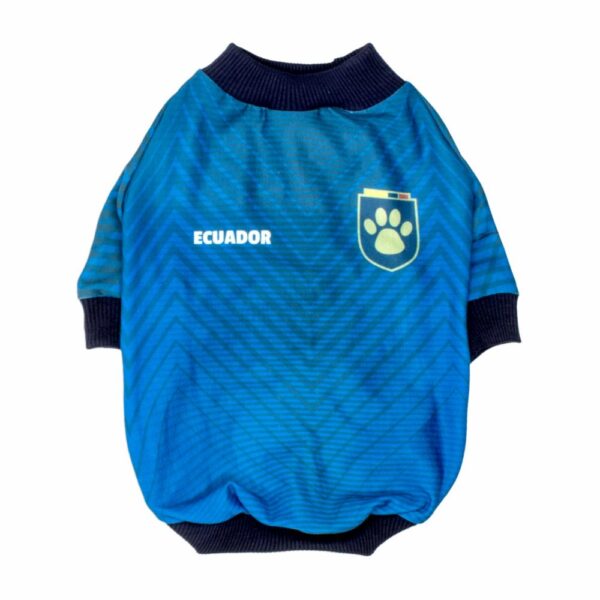 Camiseta Para Mascota Selección Ecuador Azul THE PET FACTORY Talla Mediana