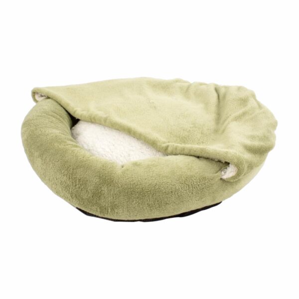 Cama Con Cobija Redonda Para Mascota THE PET FACTORY Talla Medium - Imagen 2