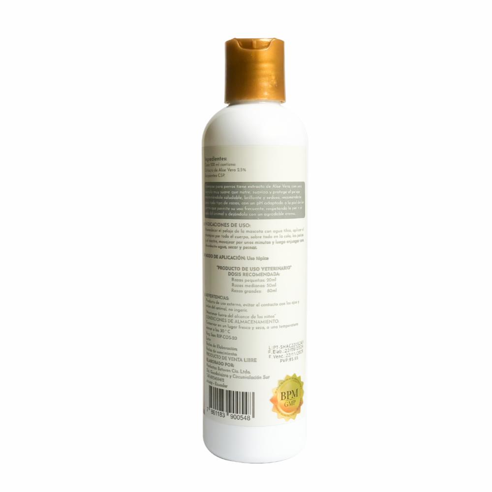 Shampoo Para Mascota De Avena Y Coco BE PETS 250 Ml - Imagen 3