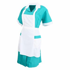 Uniforme Vestido Con Delantal Morado Con Blanco EL UNIFORME
