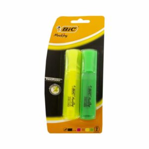 Resaltador De Texto Brite Amarillo Verde BIC X 2 Uds