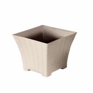Macetero Tipo Ratán Grande Beige CASA PICA Unidad