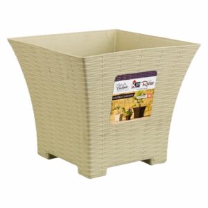 Macetero Tipo Ratán Grande Beige CASA PICA Unidad