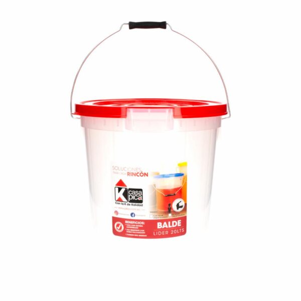 Balde Comercial Líder Rojo CASA PICA Unidad
