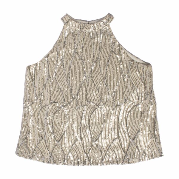 Blusa Cuello Halter Sin Mangas Con Lentejuelas TREND & STYLE