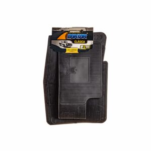 Juego De Alfombras Tipo MoquetasClasica Color Negro PLASTICAUCHO Unidad