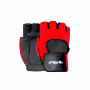 Guantes Neopreno Pesas Rojo Negro AURIK Extra Grande