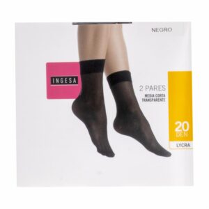 Medias Cortas Lycra Transparente Negras 20 Den INGESA