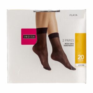 Medias Cortas Lycra Transparente Plata 20 Den INGESA