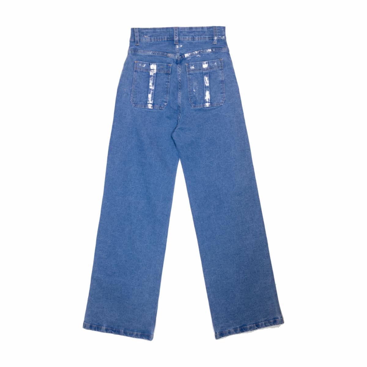 Jean Wide Leggins Azul Claro TREND & STYLE - Imagen 2