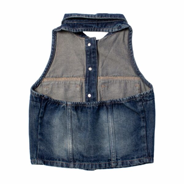 Blusa Jeans Cuello Halter Con Botones Espalda Cuadrada TREND & STYLE - Imagen 2
