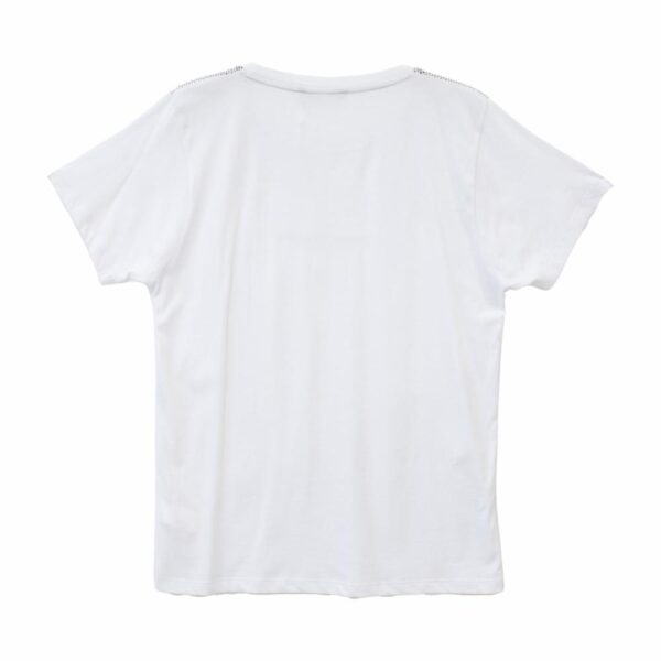 Camiseta De Caballero Manga Corta Confort Gris Blanca BLUE - Imagen 2