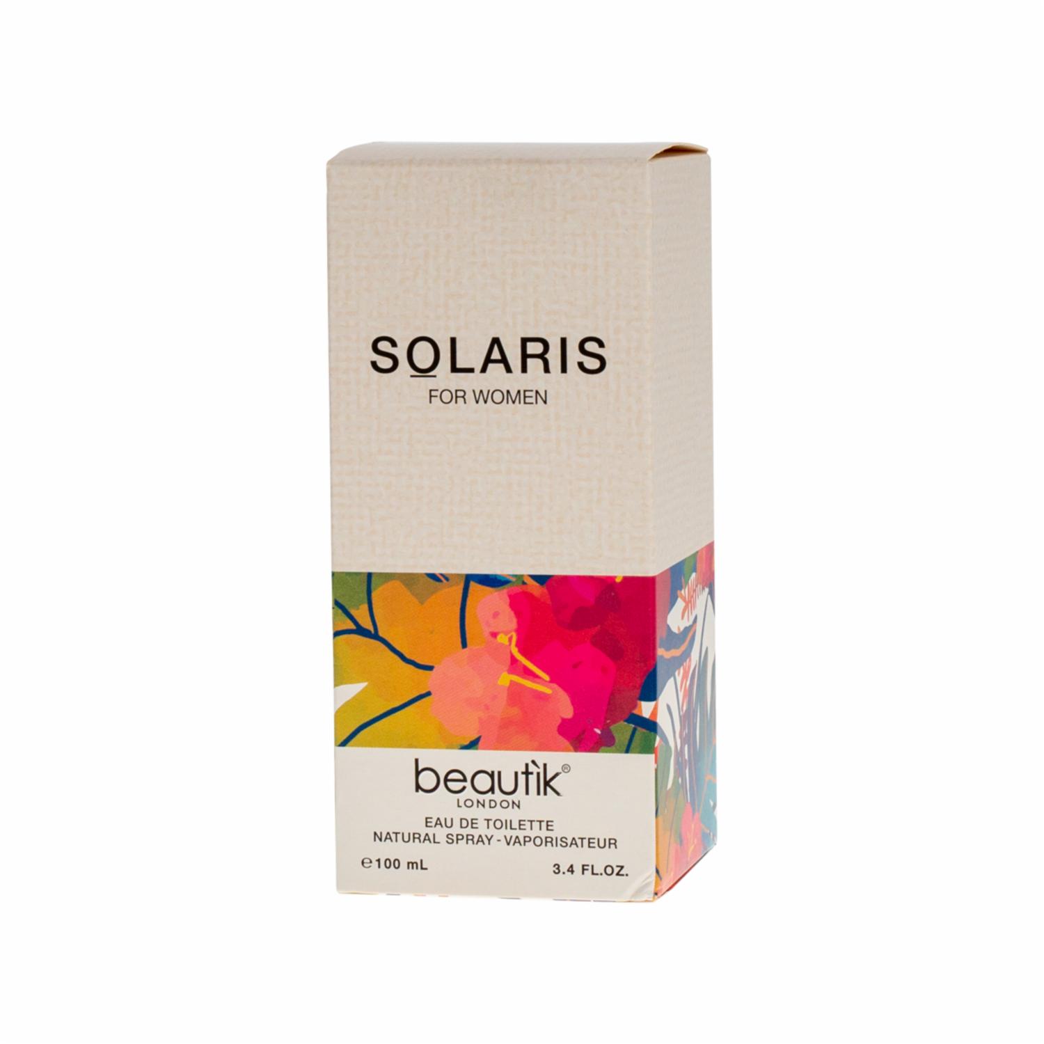 Fragancia Para Dama Solaris BEAUTÌK LONDON EDT 100 Ml - Imagen 3