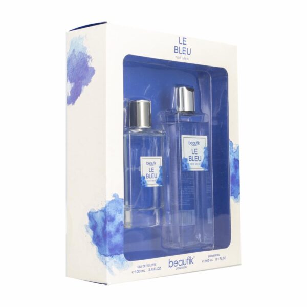 Fragancia Para Caballero Le Bleu Perfume Y Body Lotion BEAUTIK REPUBLIK Set - Imagen 3