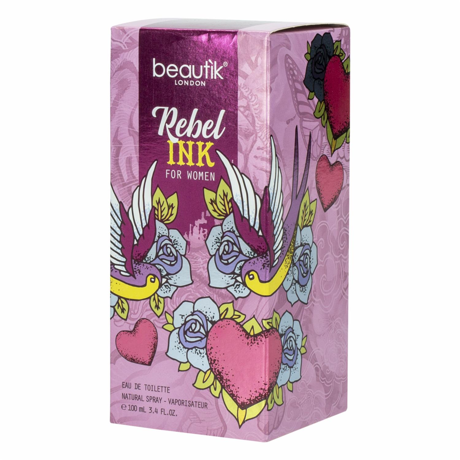 Fragancia Para Dama Rebel Ink BEAUTÌK LONDON EDT 100 Ml - Imagen 3