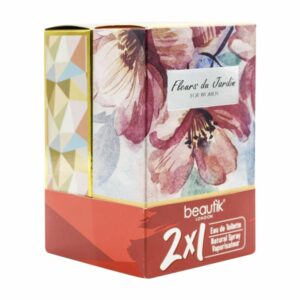 Fragancia Para Dama Fleurs Du Jardín+Abstract BEAUTIK EDT Pack X2 X 100 Ml