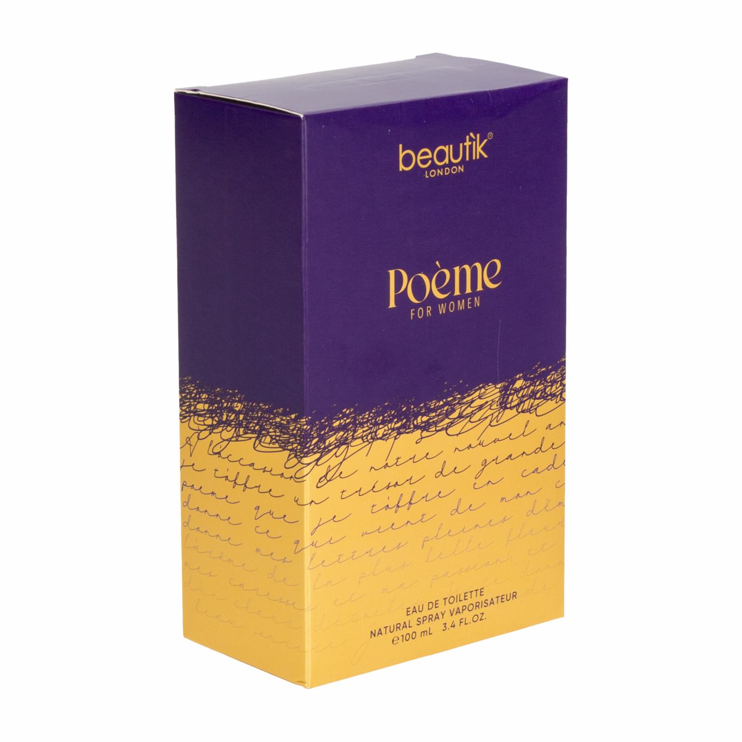 Fragancia Para Dama Poeme Women BEAUTÌK LONDON Edt 100 Ml - Imagen 4