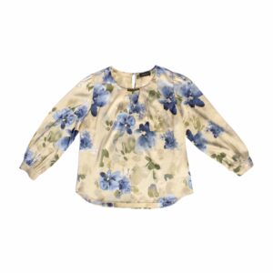 Blusa Manga Larga Cuello Redondo Con Aplique Estampada TREND & STYLE