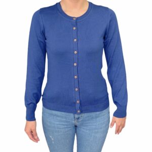 Cárdigan Abierto Cuello Redondo Con Botones MGX BASIC