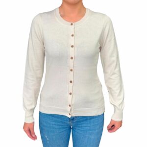 Cárdigan Abierto Cuello Redondo Con Botones MGX BASIC