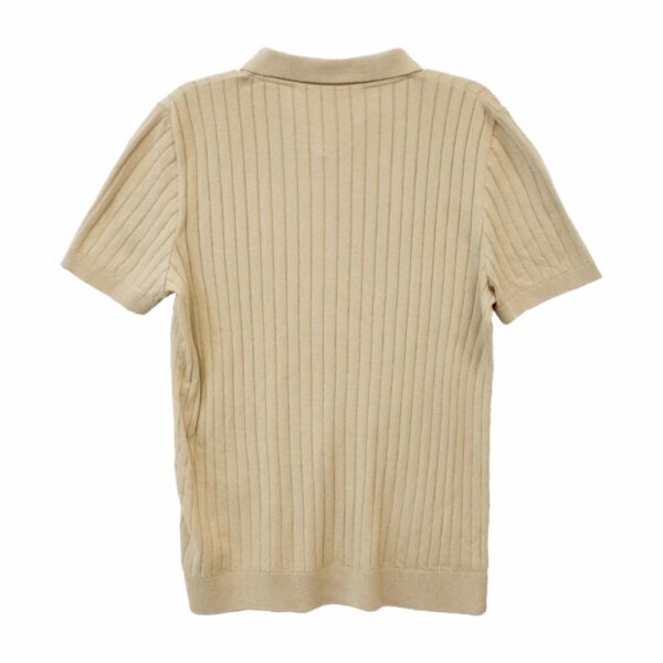 Camiseta Polo Manga Corta Tejido Beige BLUE - Imagen 2