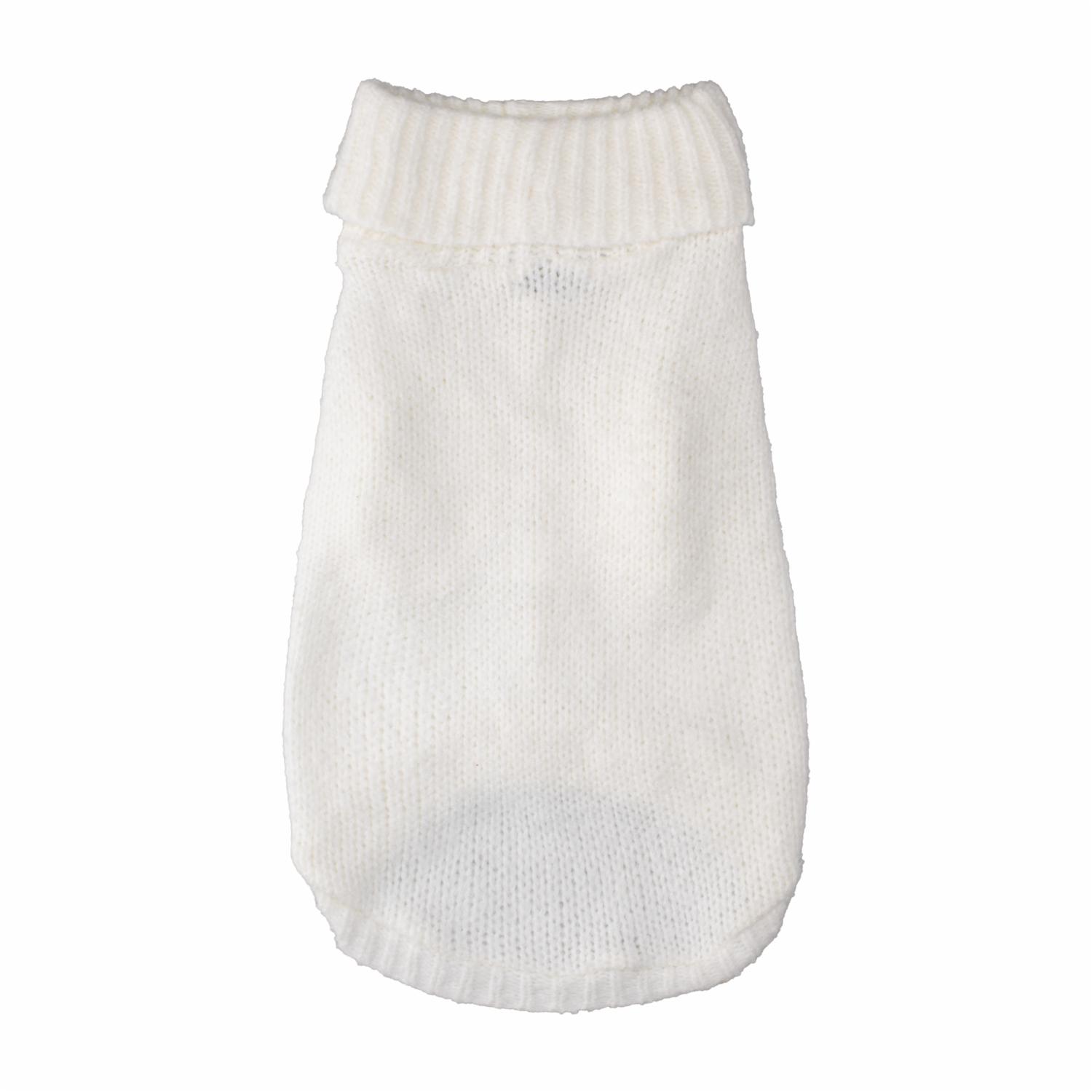 Buzo Para Mascota Cuello Alto Color Blanco MY STYLE Talla Pequeña