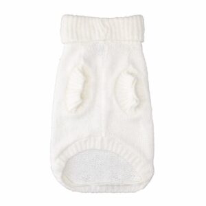 Buzo Para Mascota Cuello Alto Color Blanco MY STYLE Talla Grande