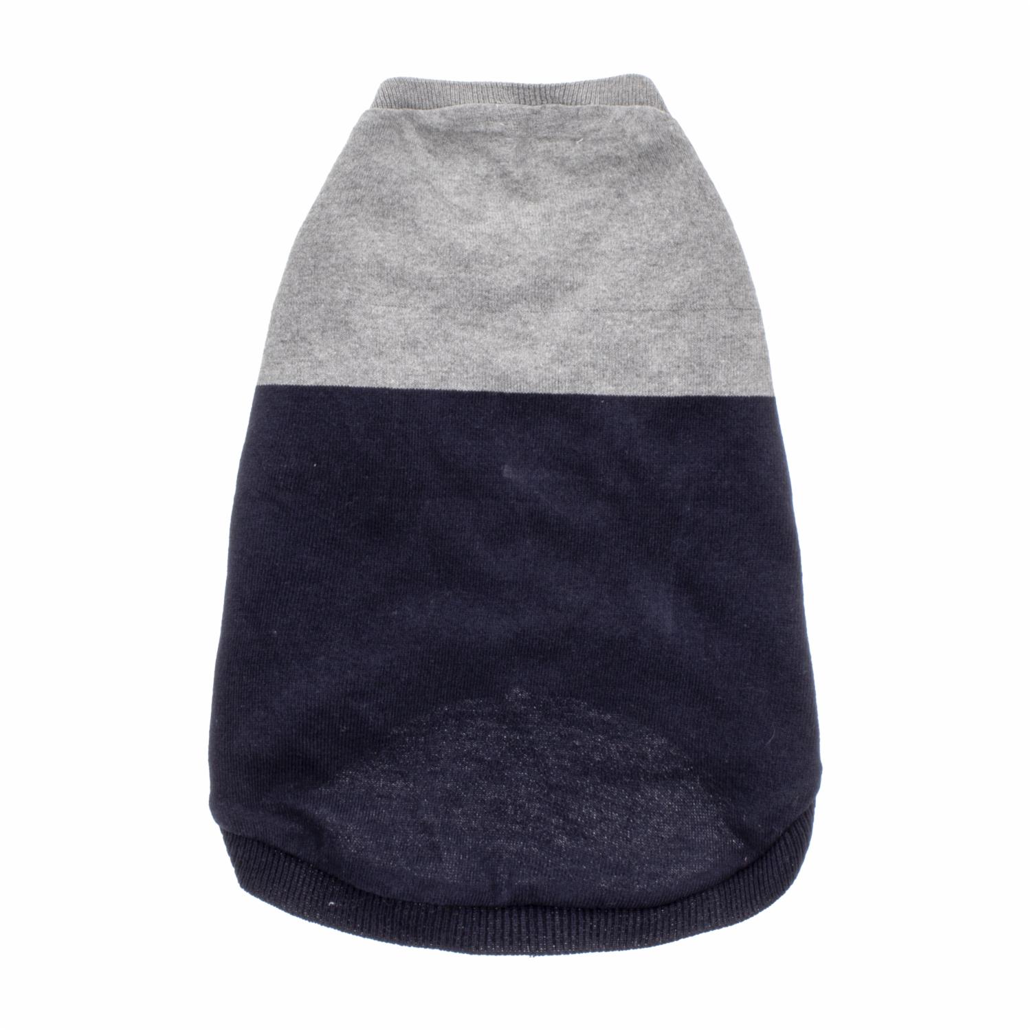 Sueter Para Mascota Diseño Combinado Color Gris MY STYLE Talla Extra Pequeña