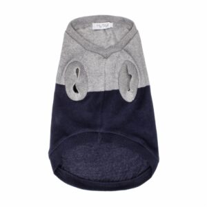 Sueter Para Mascota Diseño Combinado Color Gris MY STYLE Talla Pequeña