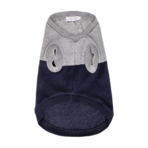 Sueter Para Mascota Diseño Combinado Color Gris MY STYLE Talla Mediana