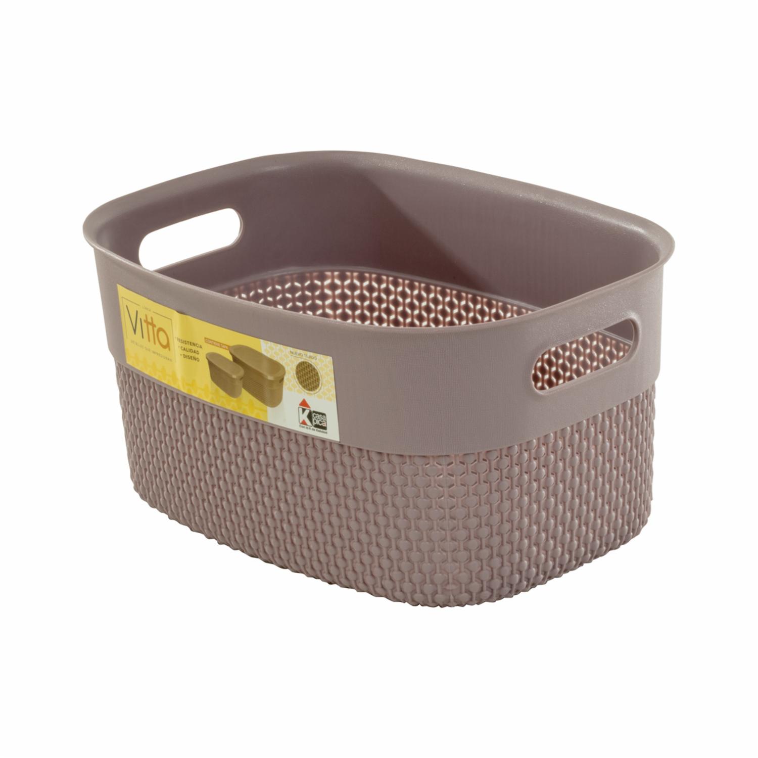 Canastilla Vitta Con Tapa Lila CASA PICA 12 L - Imagen 2