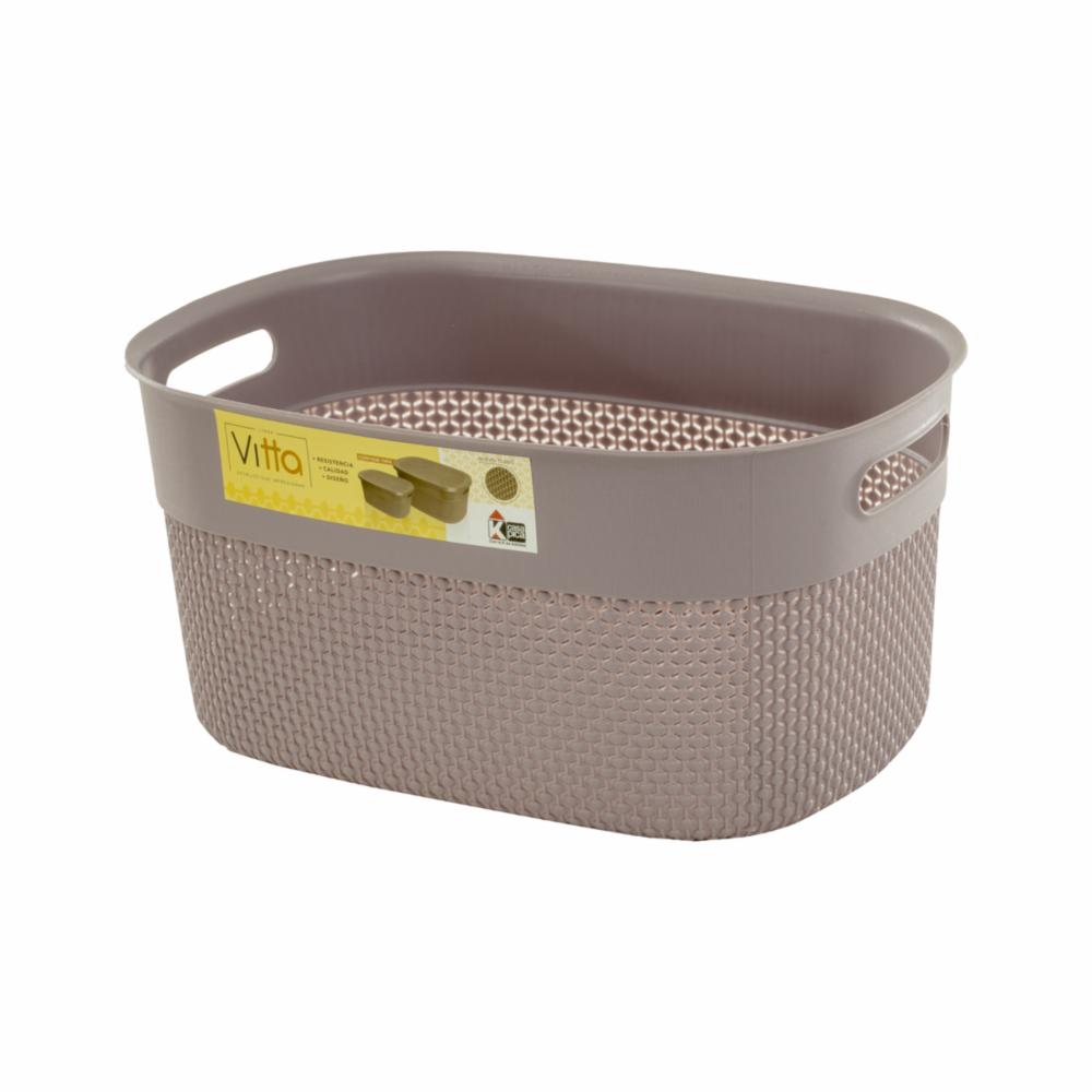 Canastilla Vitta Con Tapa Lila CASA PICA 22 L - Imagen 2