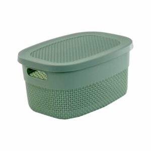 Canastilla Vitta Con Tapa Turquesa CASA PICA 12 L