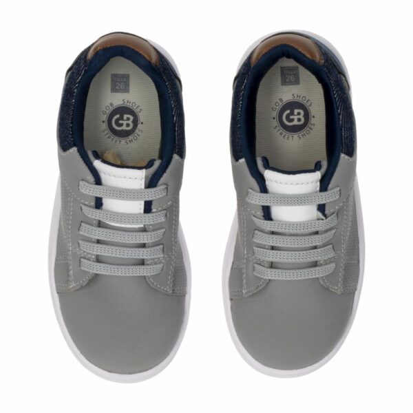 Zapato Urbano Gris Con Cordón Elástico GOB SHOES - Imagen 2