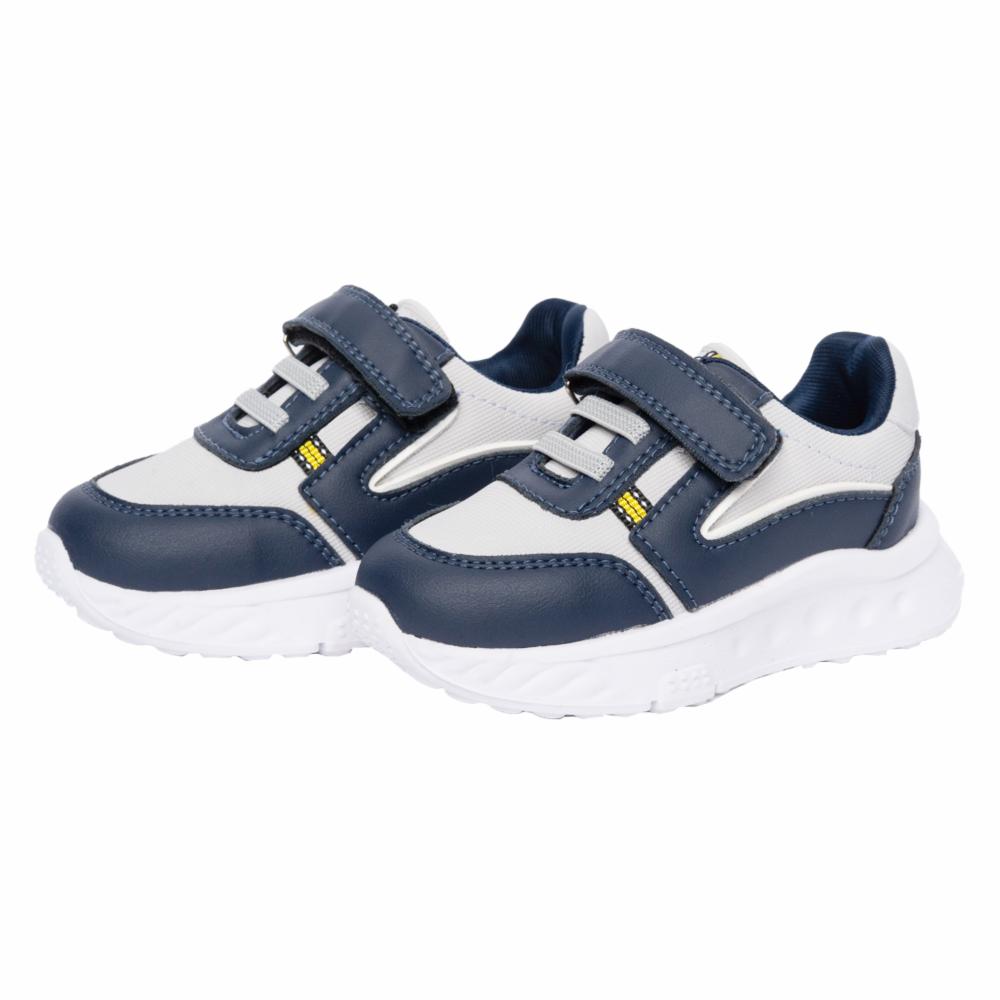 Zapato Casual Deportivo Blanco Con Azul Con Velcro GOB SHOES - Imagen 2